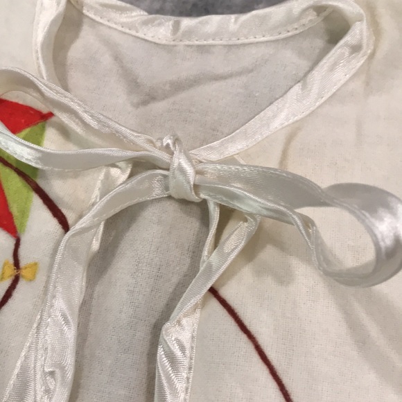 Vintage Infant Baby Robe Hand Painted Satin Tie 3-6 Months - Picture 10 of 10